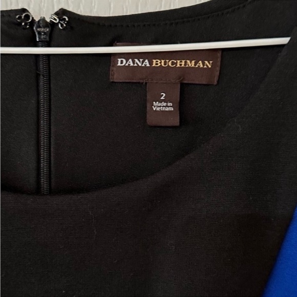 Dana Buchman Two Tone Blue Black Bodycon Sheath Dress - Picture 3 of 4